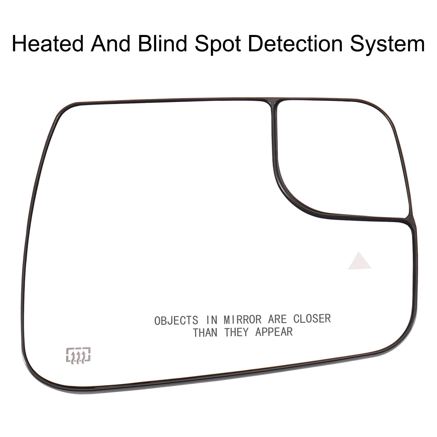 Tempsnow passenger side mirror with heated glass for clear winter visibility