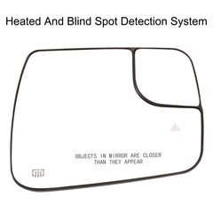 Tempsnow passenger side mirror with heated glass for clear winter visibility