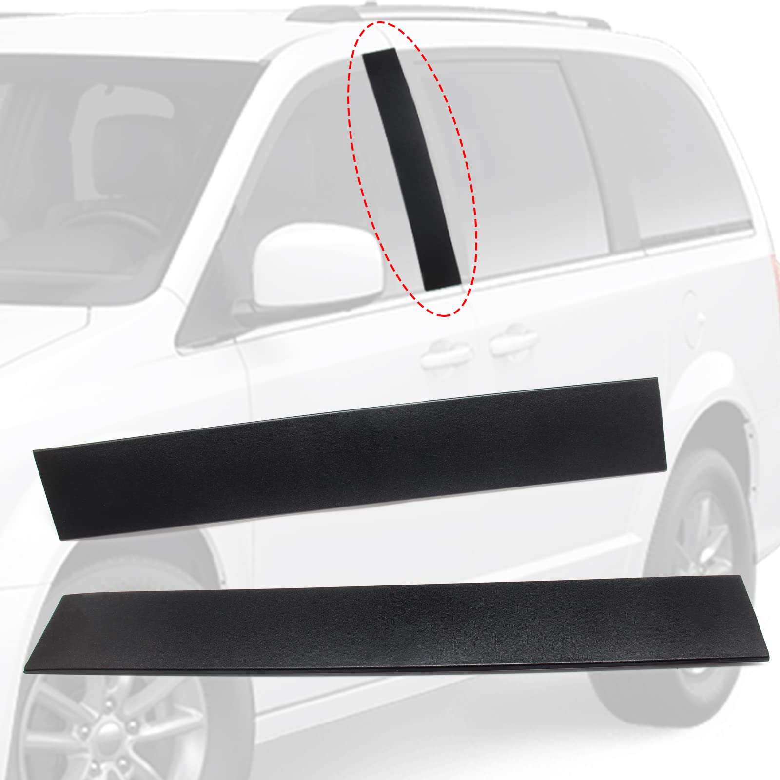 TEMSONE 926-445 driver-side front pillar trim with precise fit for Town & Country.