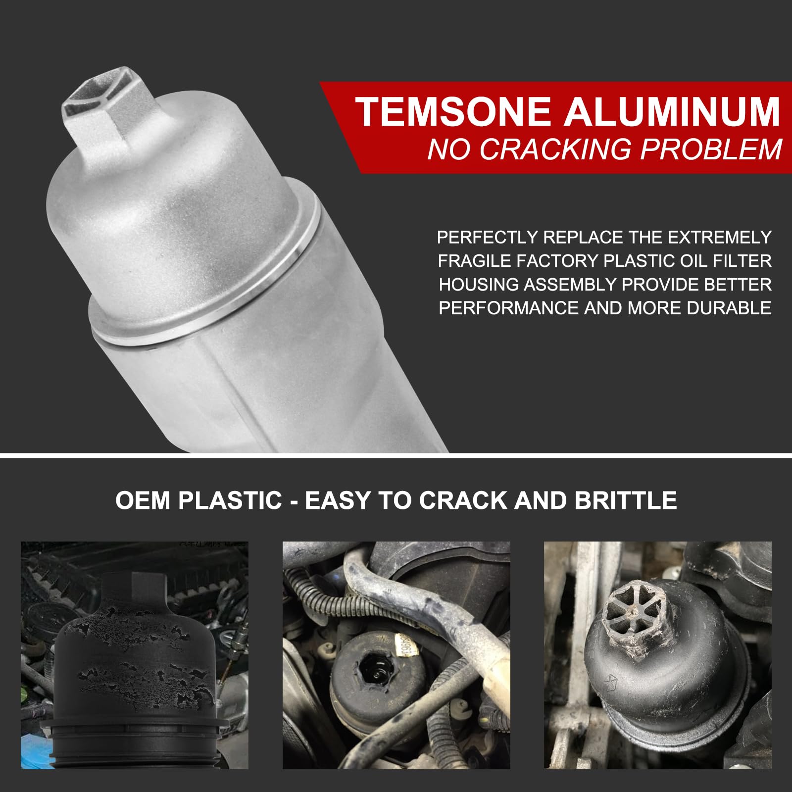 TEMSONE aluminum cap detail highlights precision fit and corrosion resistance