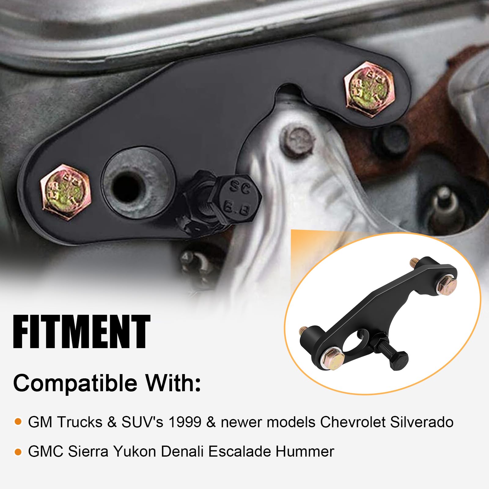 TEMSONE exhaust manifold bolt kit, rear view, supports leak prevention at the manifold interface.
