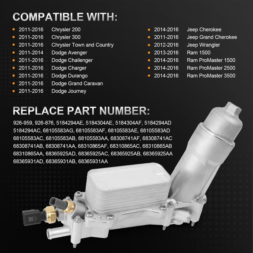 TEMSONE oil cooler kit exposed assembly demonstrates efficient heat dissipation