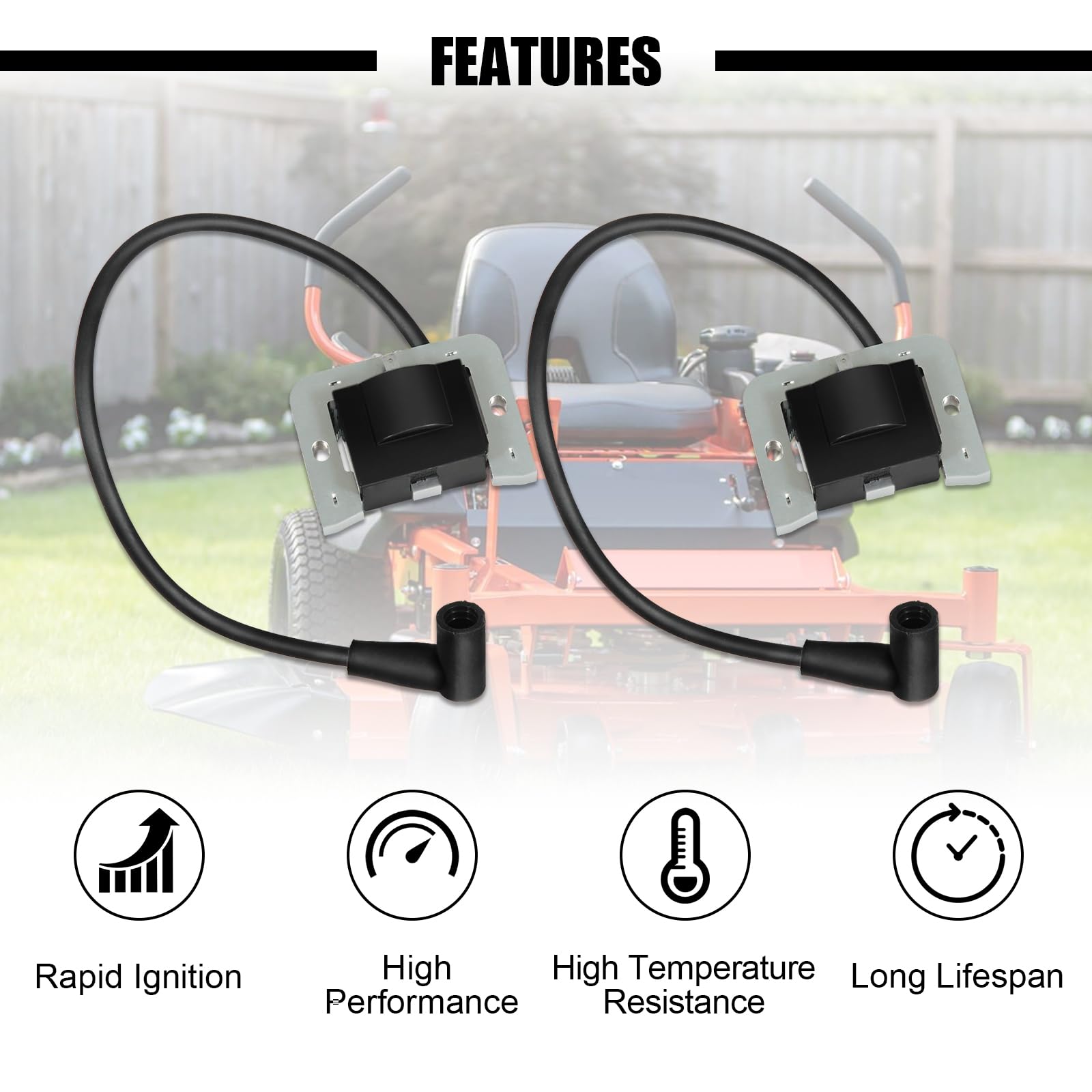 TEMSONE premium materials coil module, durable construction for lawn mowers