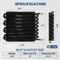 TEMSONE tube-fin cooling core design enhances heat dissipation efficiency.