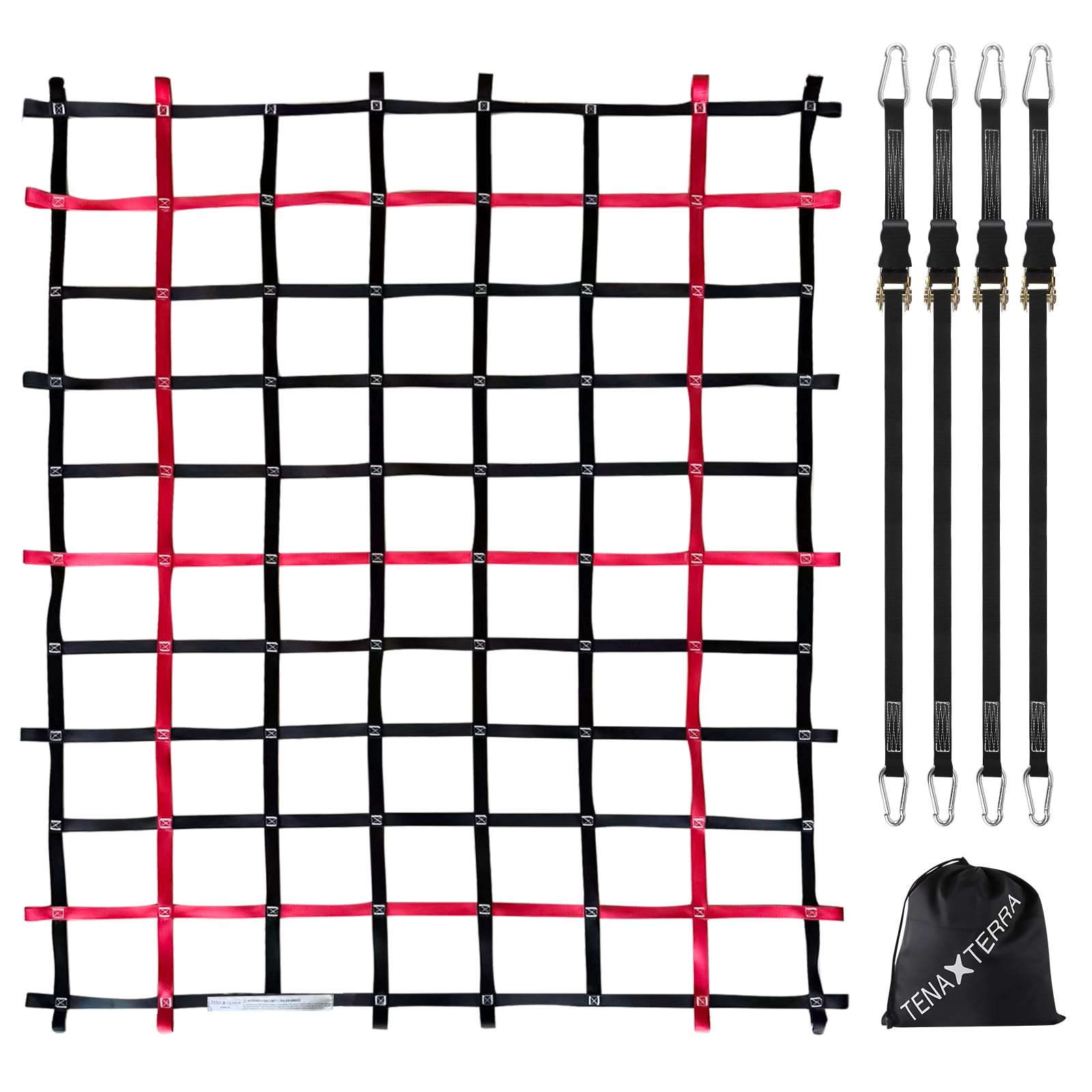 TENAXTERRA cargo net in a truck bed securing cargo during transport