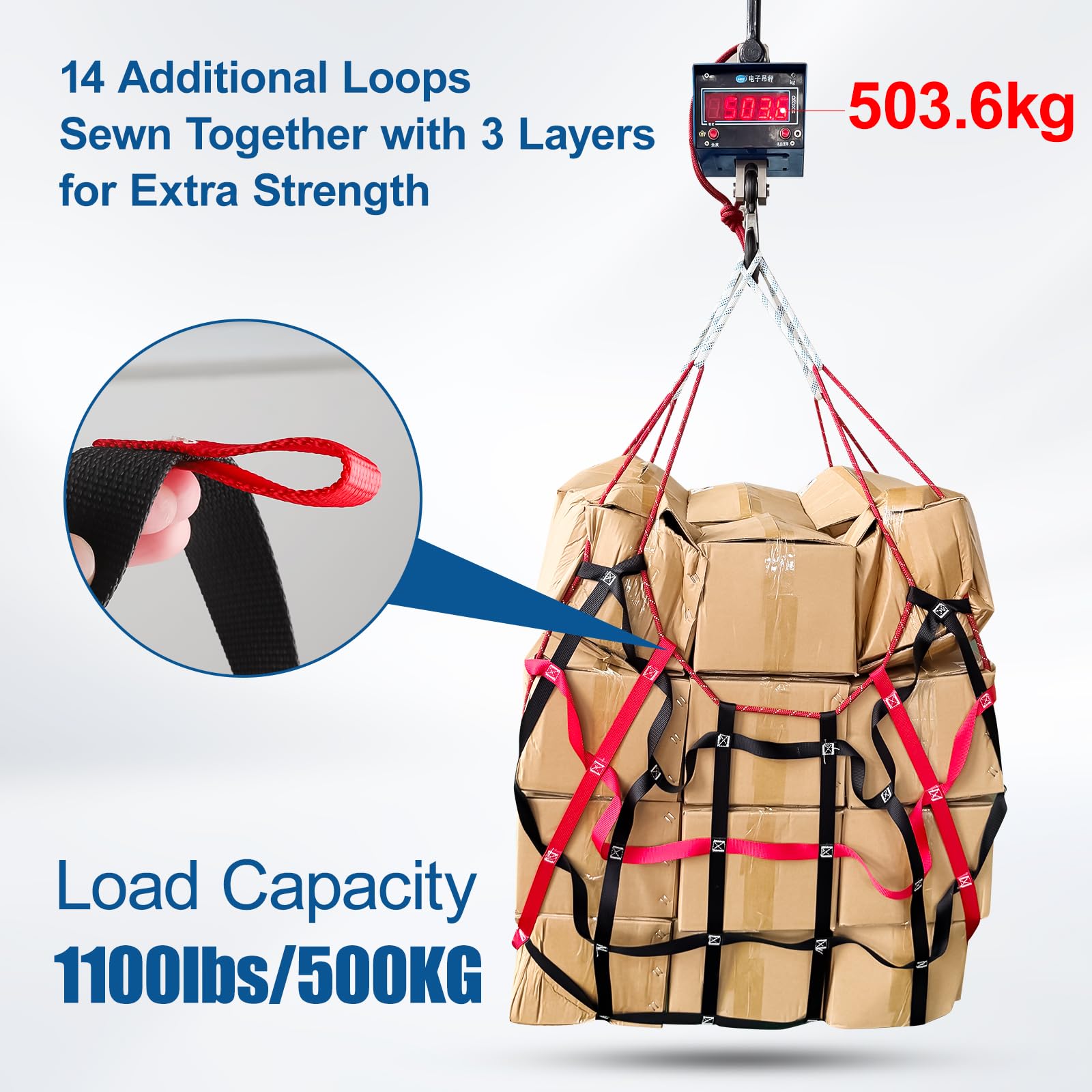 1-inch polyester straps on TENAXTERRA resist abrasion for long-lasting use