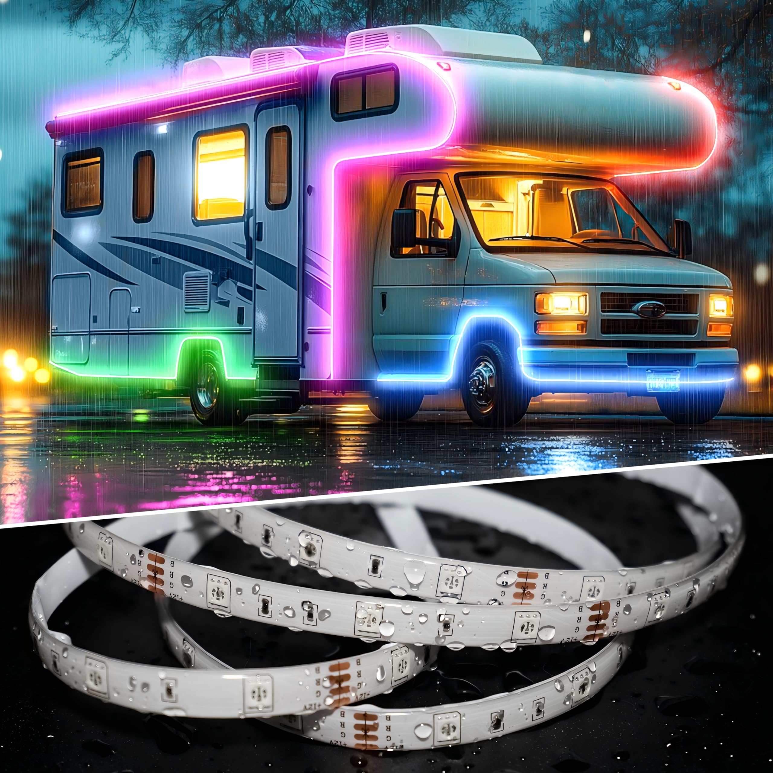 TENDIST underglow strip showcases vibrant colors synced to music for outdoor parties