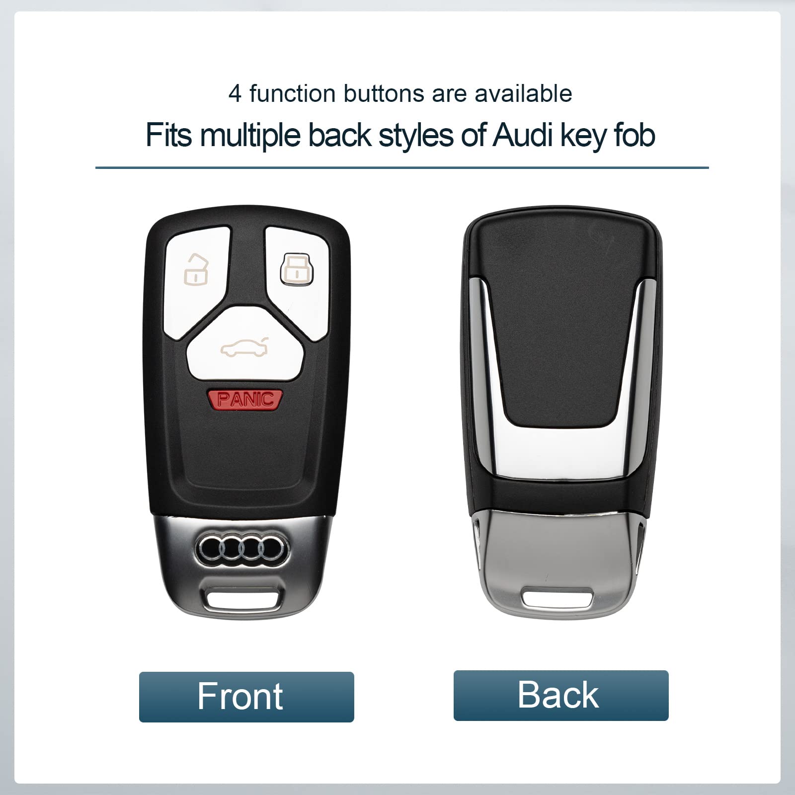 Tengare pink Audi key fob cover, packaging, ready to install with easy-fit design.