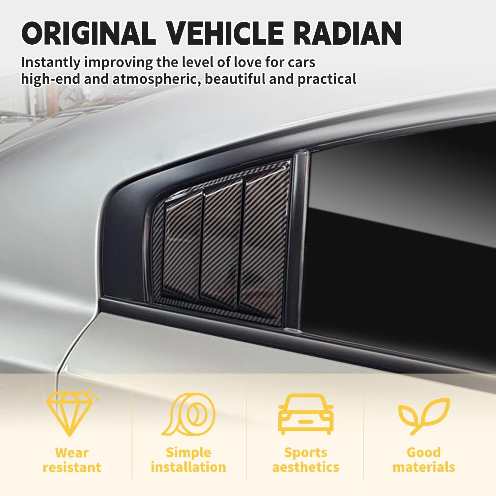 TENGBASE installation process shows tape-on fit for Charger side windows