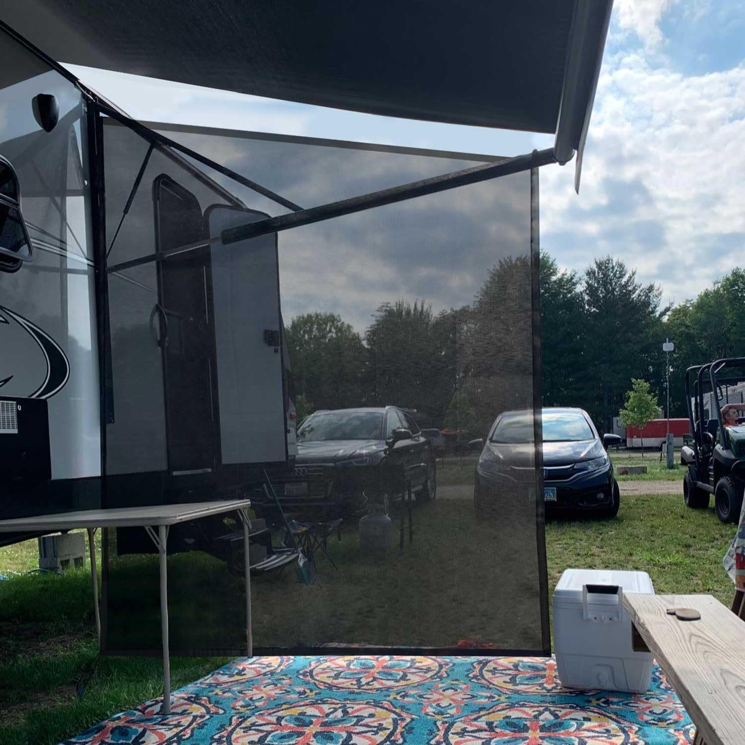 Tentproinc side shade is easy to install with included hardware.