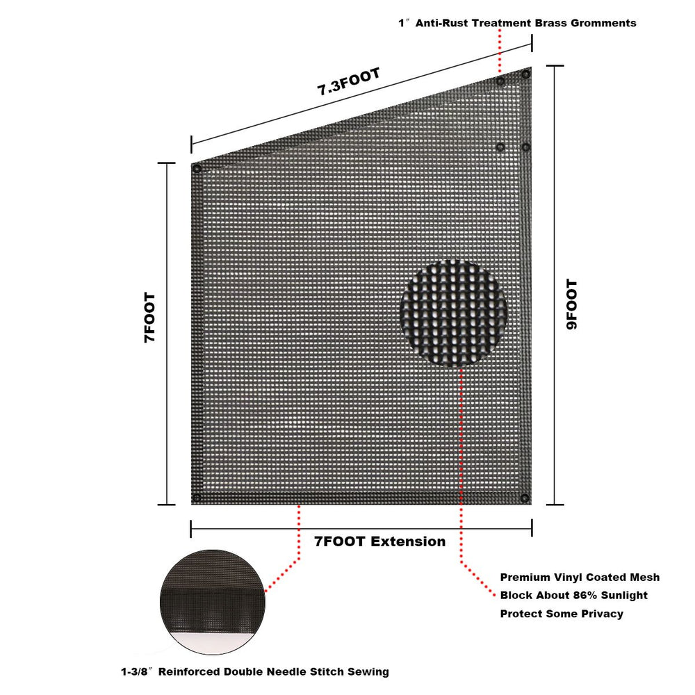 Tentproinc 3-year warranty on the RV awning shade for peace of mind.