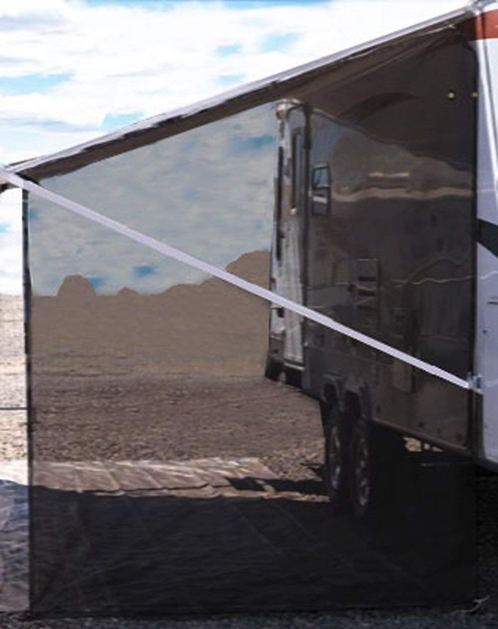 Tentproinc RV awning side sun shade 9x7 with open view and UV protection.