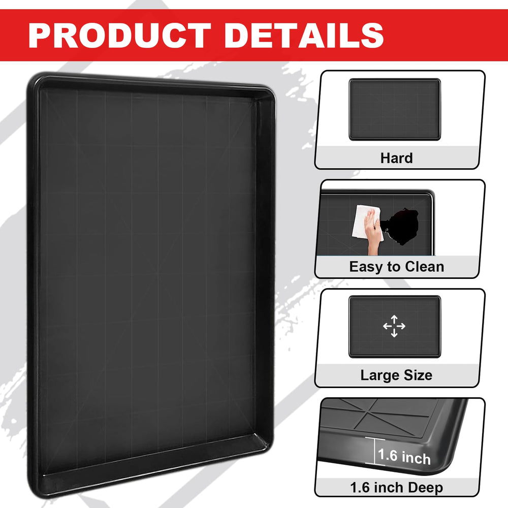 Teodute easy-clean black matte oil tray resists stains