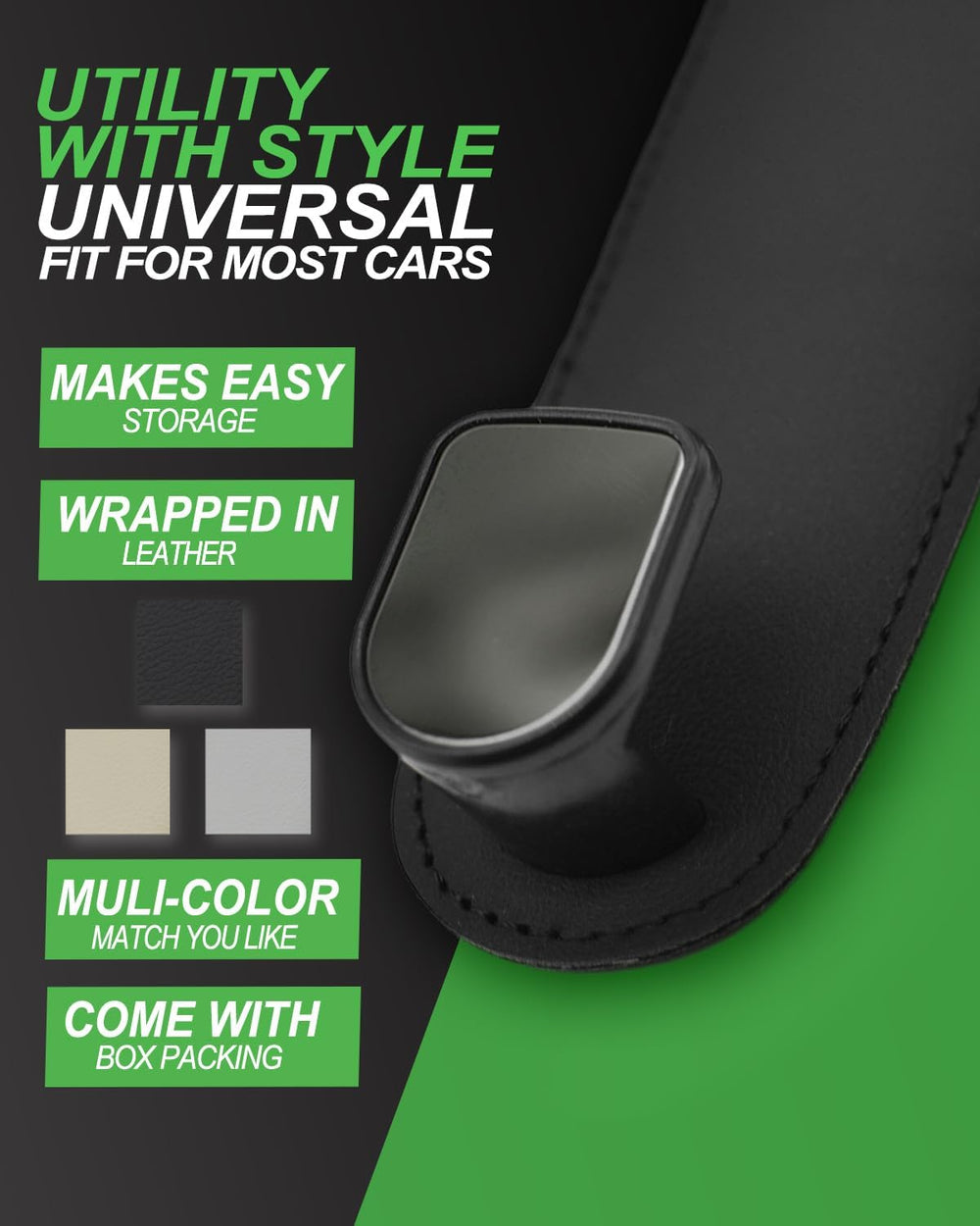 Teoenix purse hanger in action keeps bags secure while you drive.