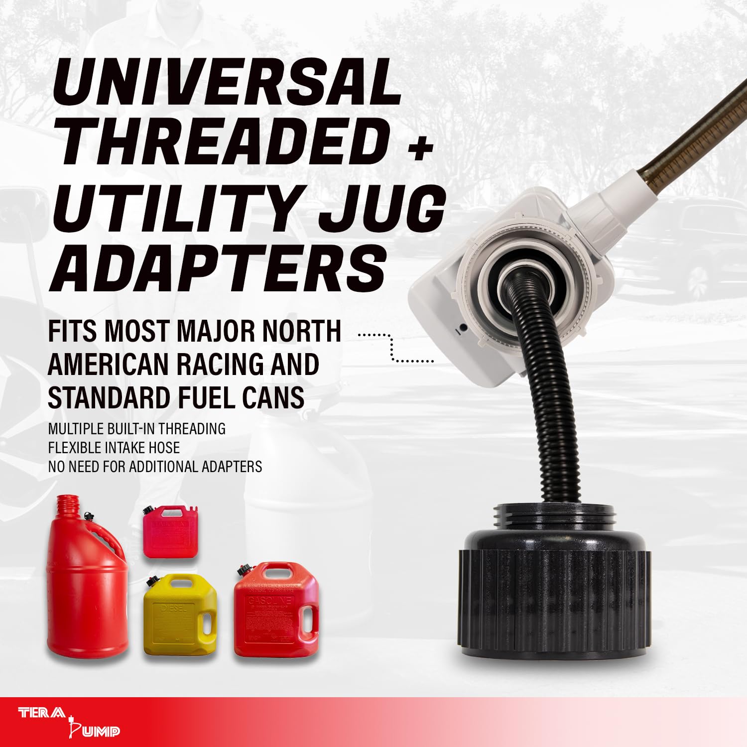 TERA PUMP 2nd Gen 39.4-inch hose guards against nicks.