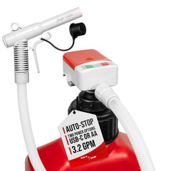 TERA PUMP dual-power auto-stop pump body enables hands-free transfers.