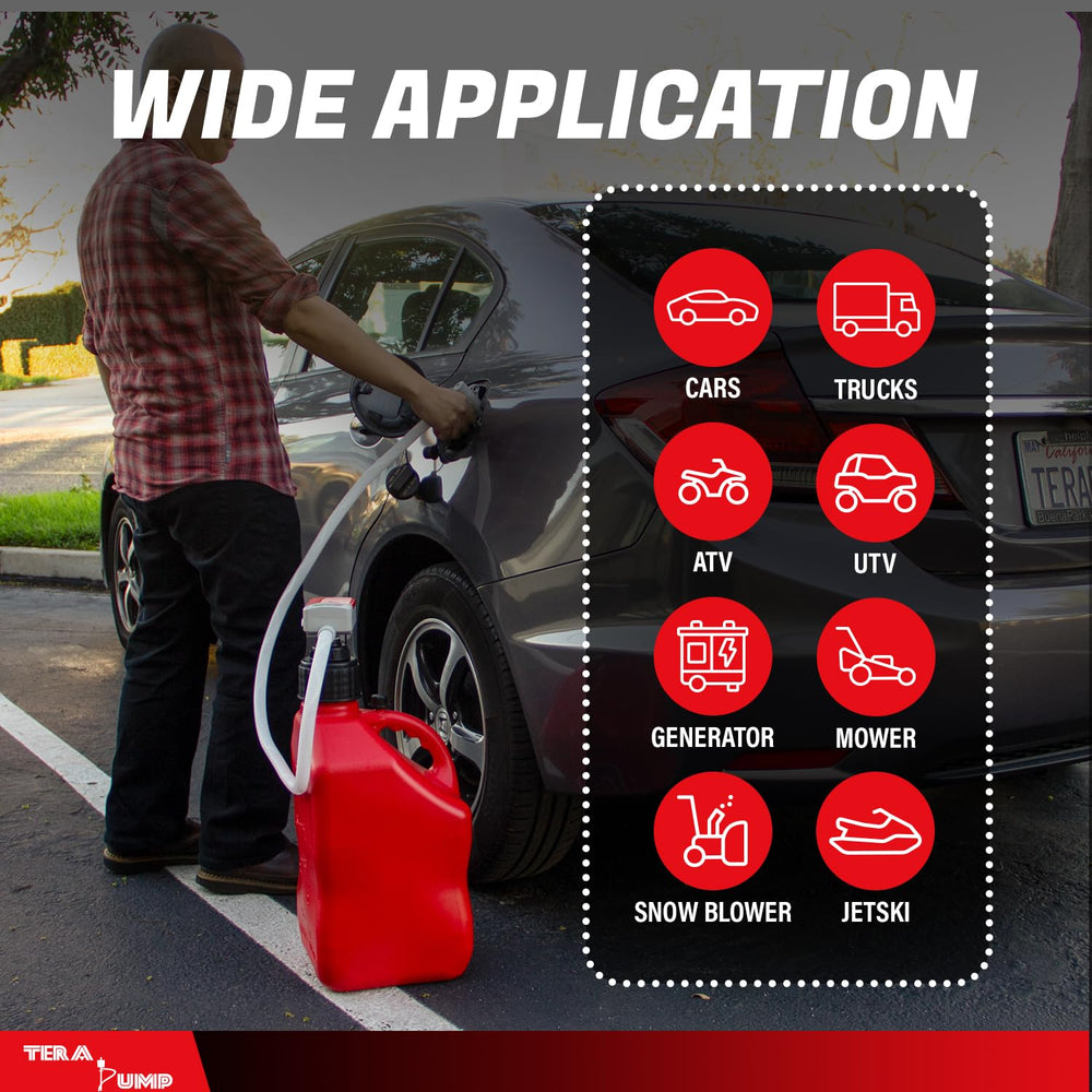 TERA PUMP four-AA battery compartment supports quick emergency operation.
