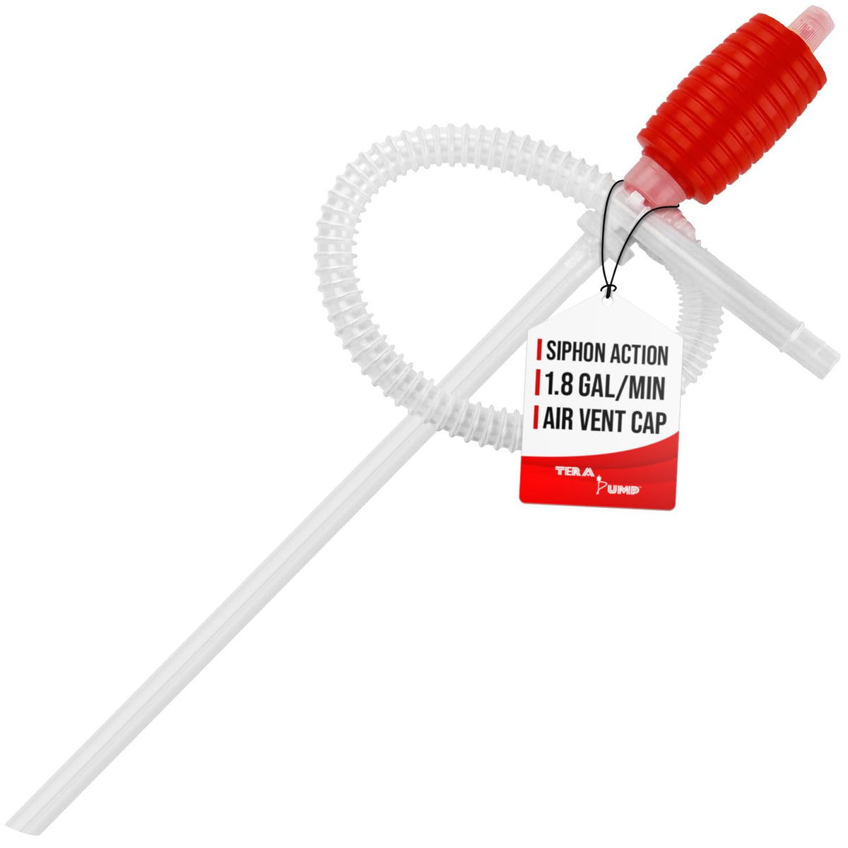 TERA PUMP heavy-duty siphon pump for controlled bulk liquid transfer.