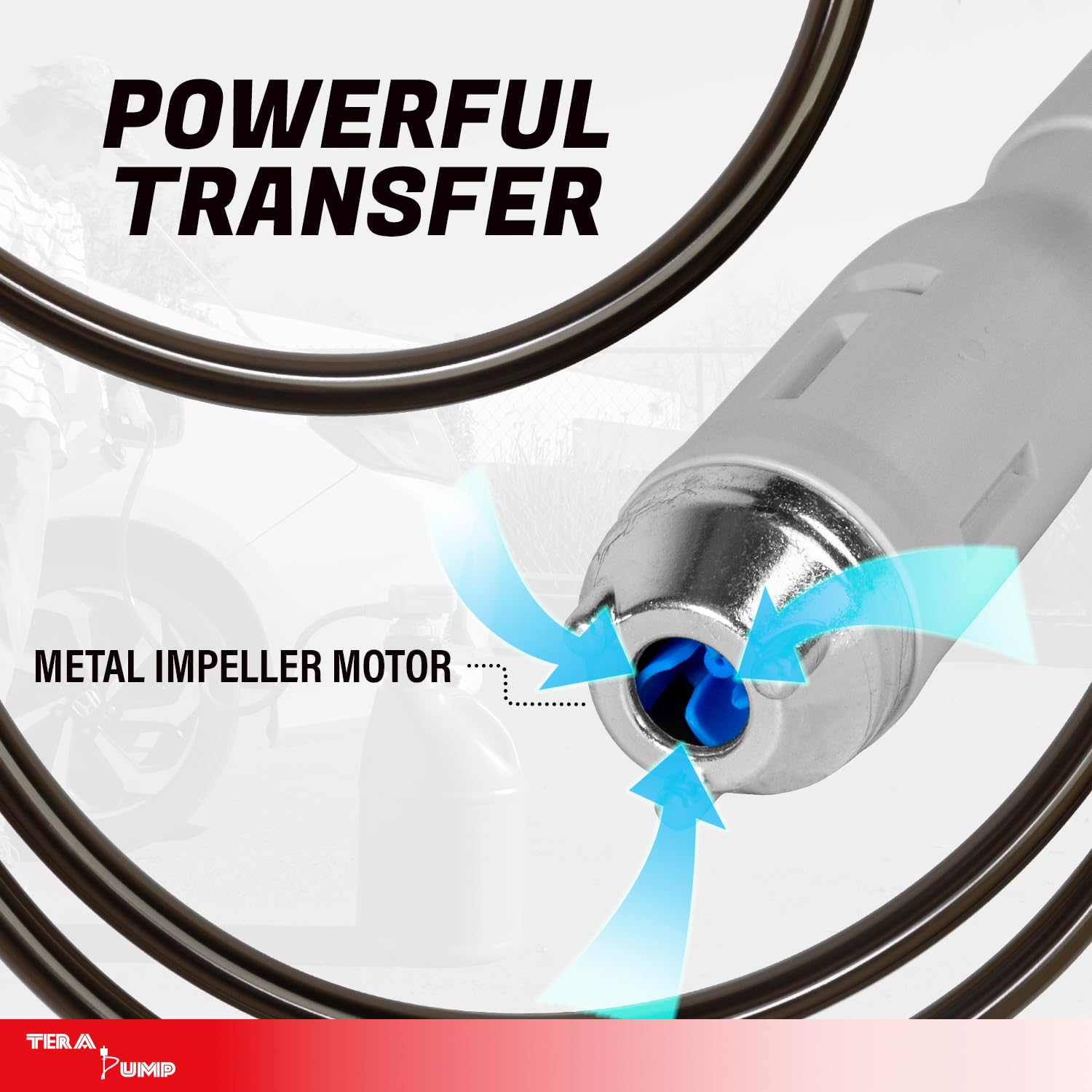 TERA PUMP TRFA03-XL battery compartment houses four AA cells for portability.