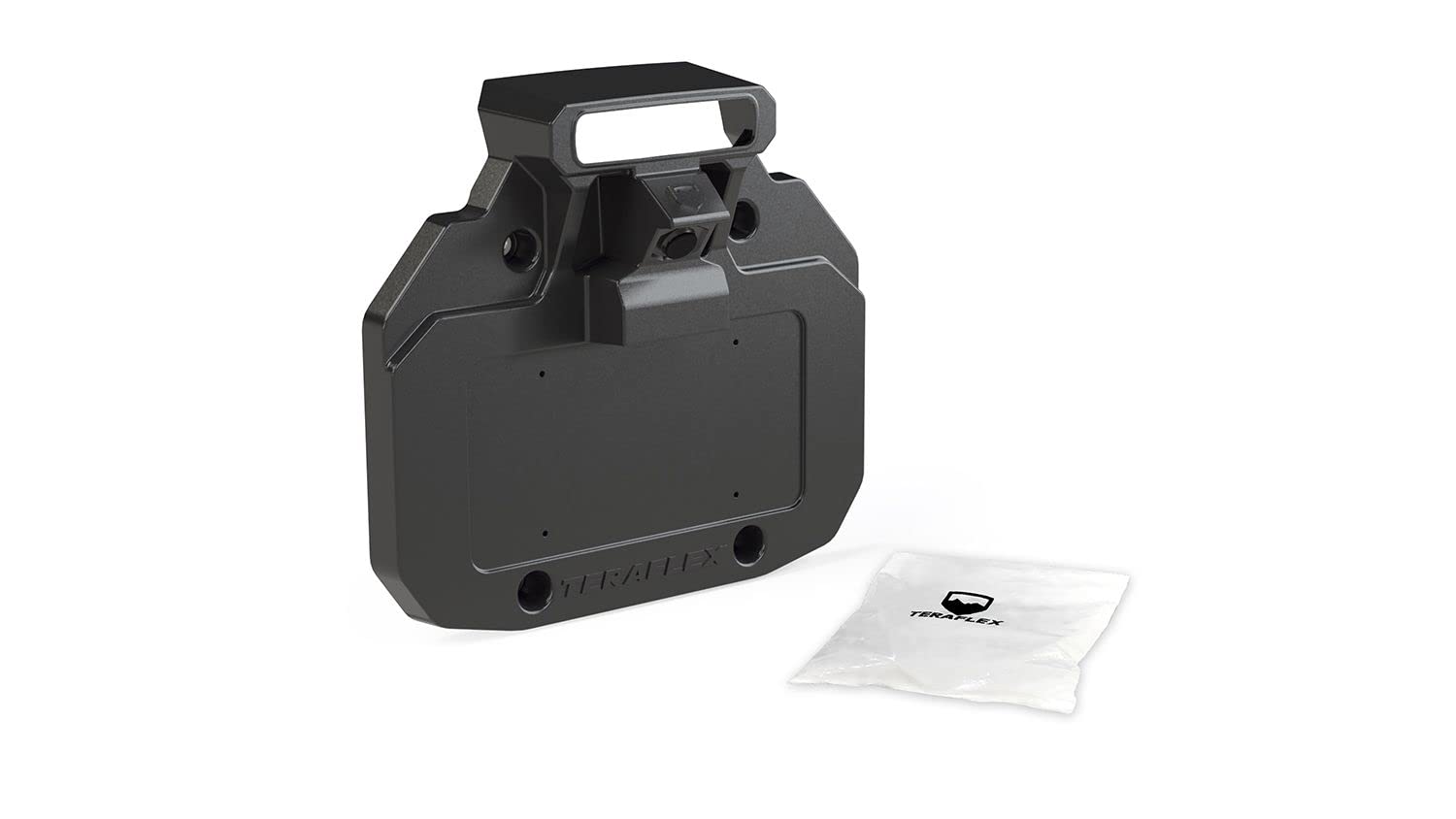 TeraFlex Alpha HD Spare Tire Delete Kit on JL Jeep, clean rear with license plate light
