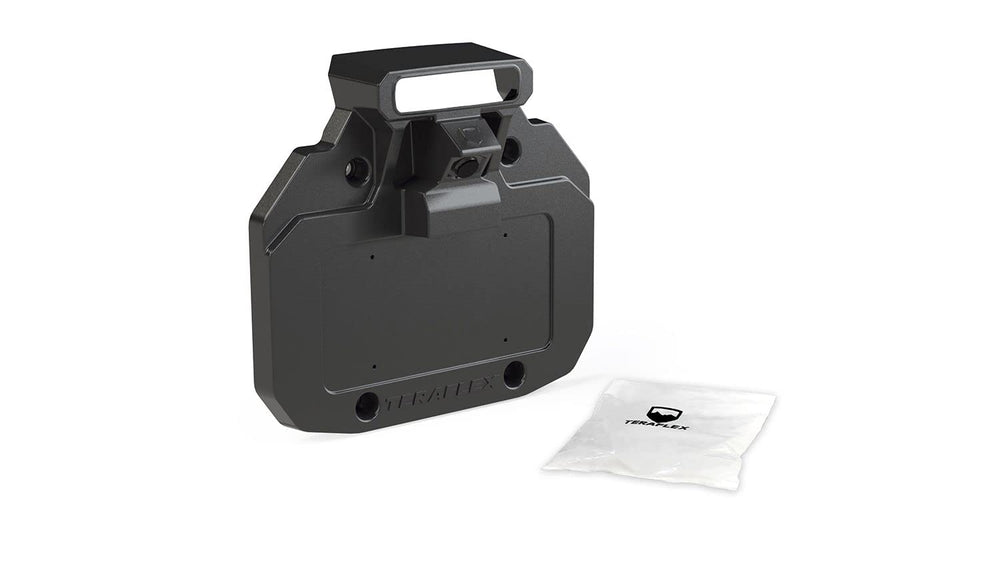 TeraFlex Alpha HD Spare Tire Delete Kit on JL Jeep, clean rear with license plate light
