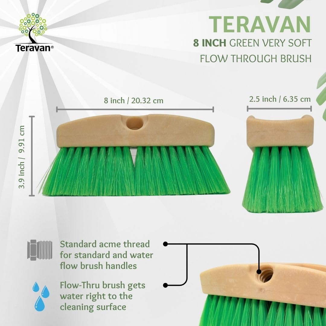 Teravan standard-threaded pole compatible for water-fed system connections