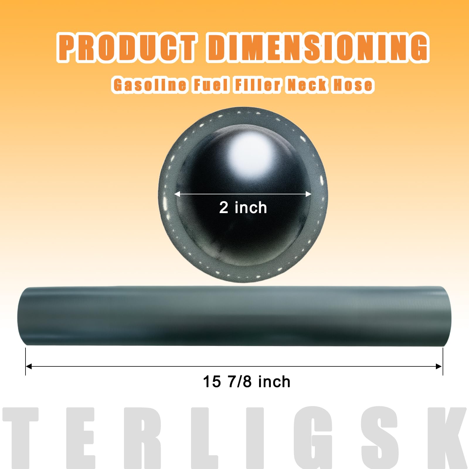 TERLIGSK hose with four clamps included for secure connections.