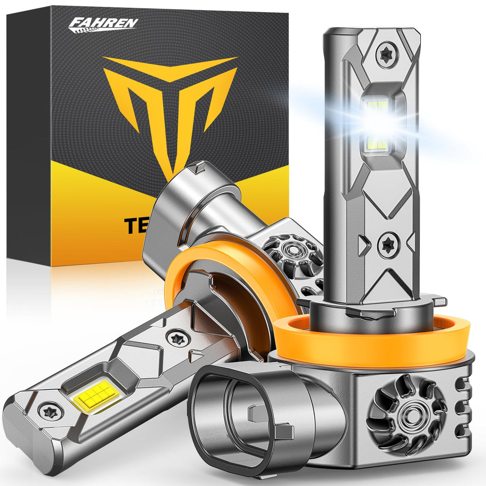 Termitor 7th-gen H11/H9/H8 bulbs, front view, enhanced night visibility.
