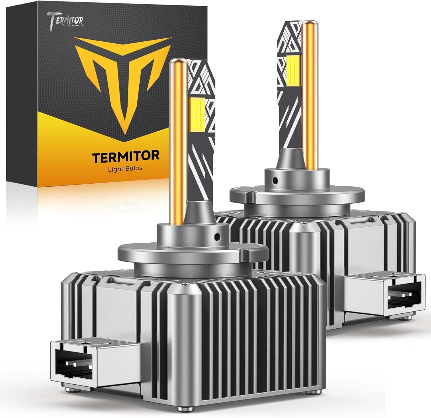 Termitor D1S bulbs 6000K cool white illuminate clear night roads