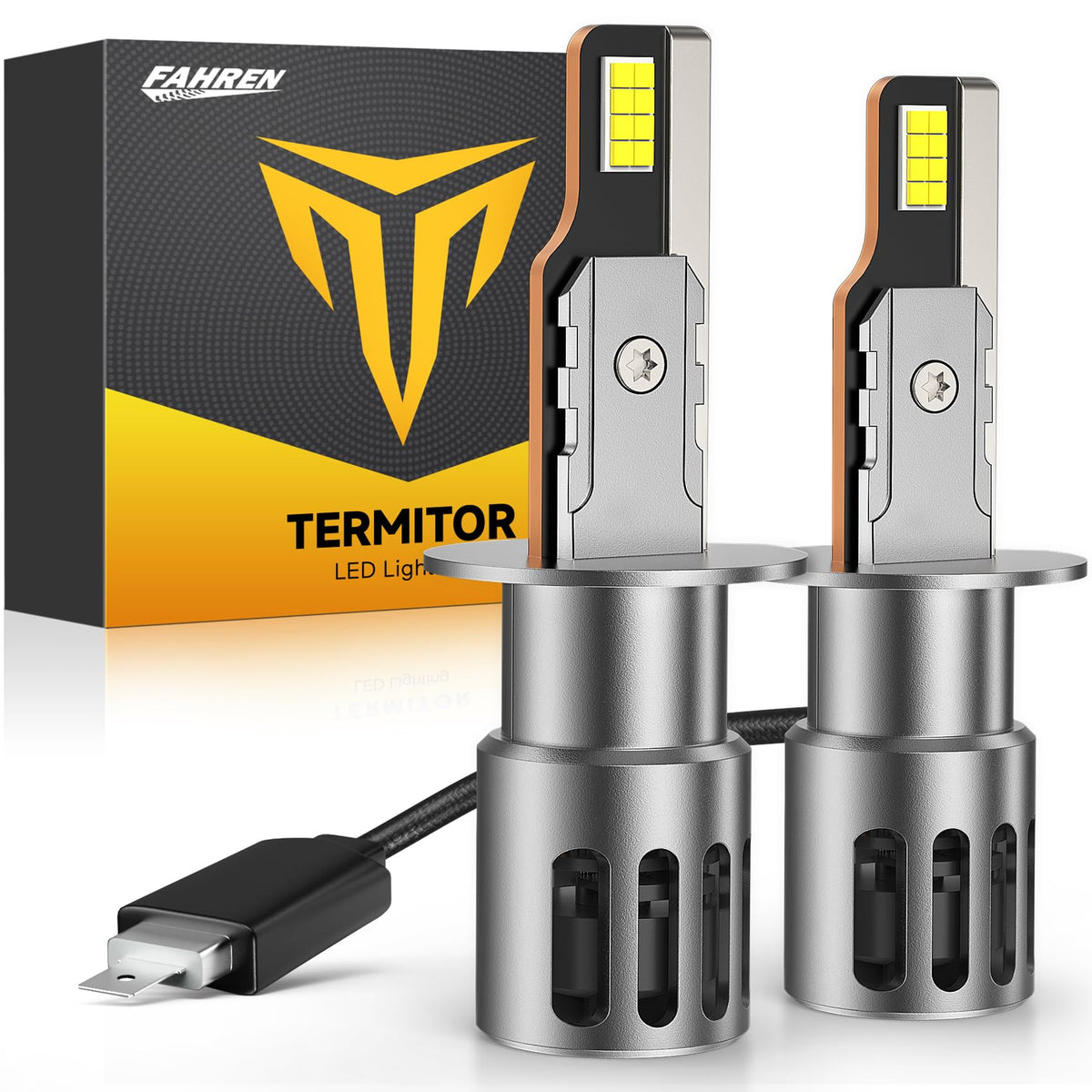 Termitor H1 bulb assembly showing precise beam for safe night driving
