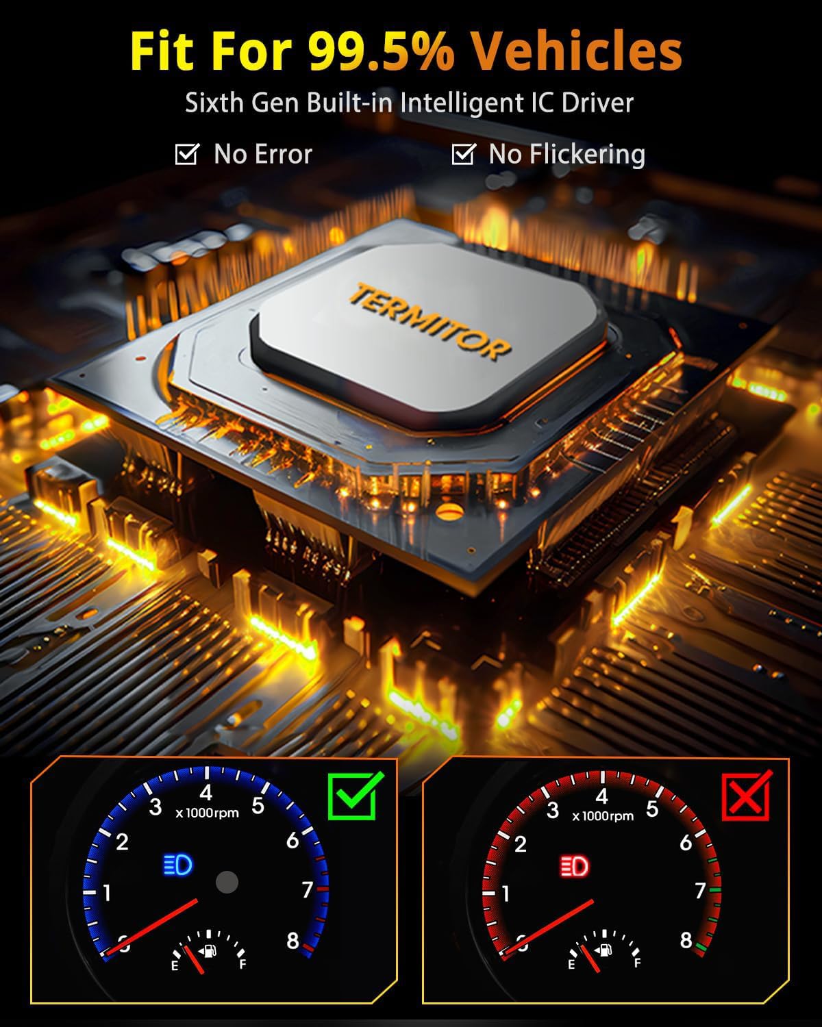 Termitor H11 9005 CANbus compatible minimizes error codes