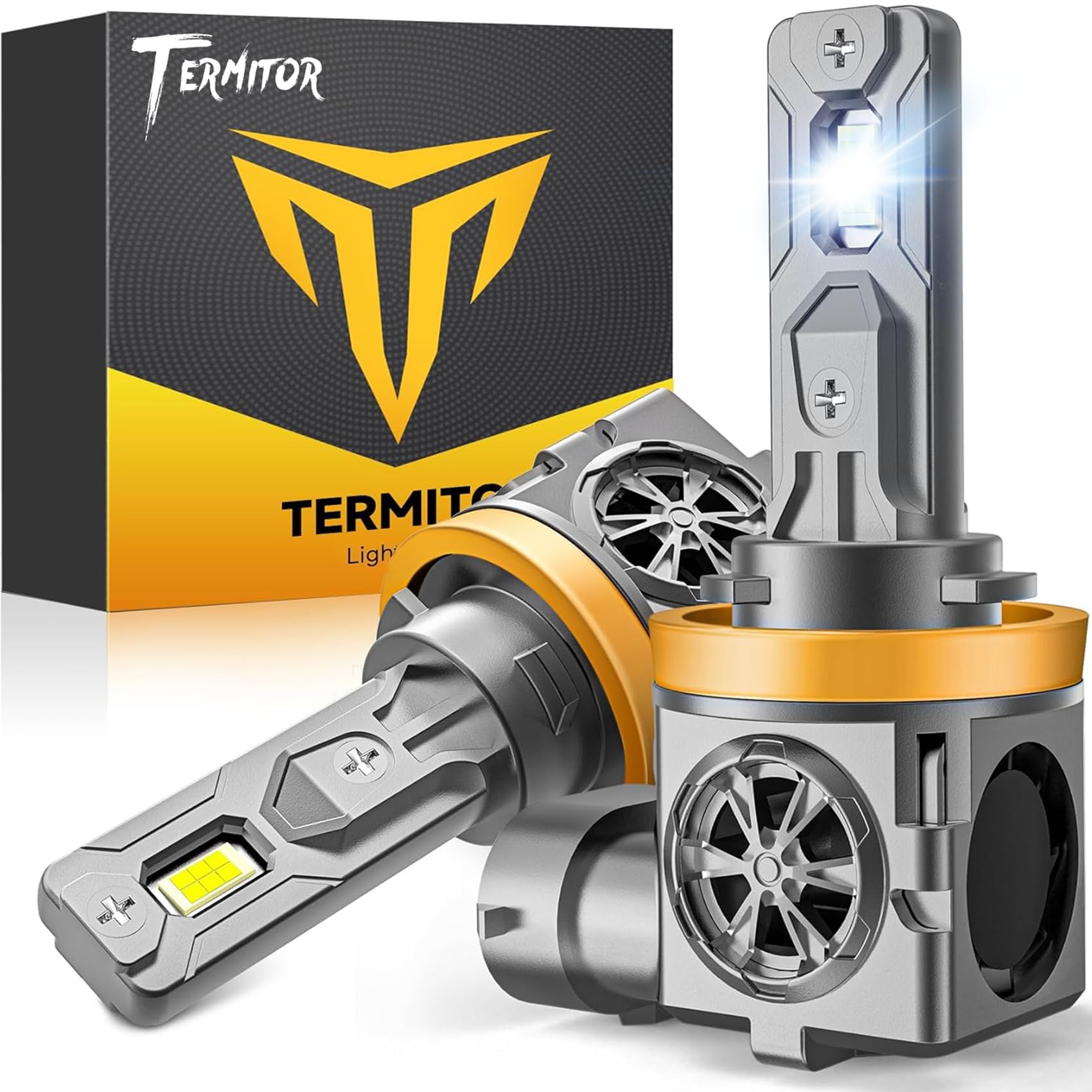 Termitor H11 driving light beams improve night visibility.