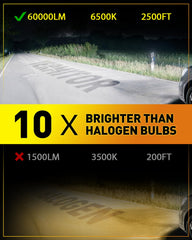 Termitor H11/H9 bulbs with cooling system deliver consistent brightness for long drives.