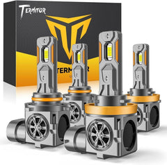 Termitor H11 H9 mini-design bulbs show compact fit for quick, tool-free upgrades