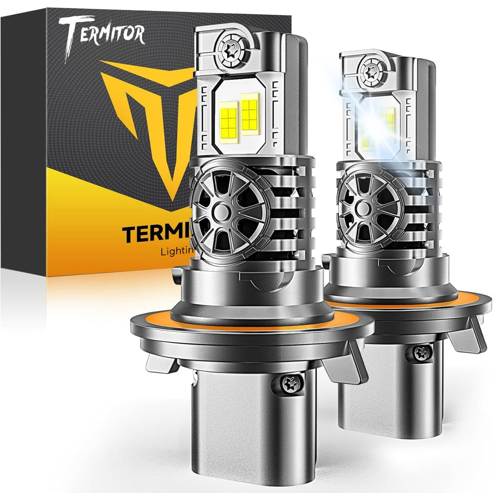 Termitor H13-9008 LED bulbs close-up showing heat-dissipation design for reliability