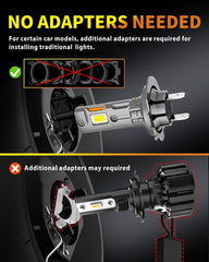 Termitor H7 H7LL bulbs provide 6500K cool white light for crisp road detail.