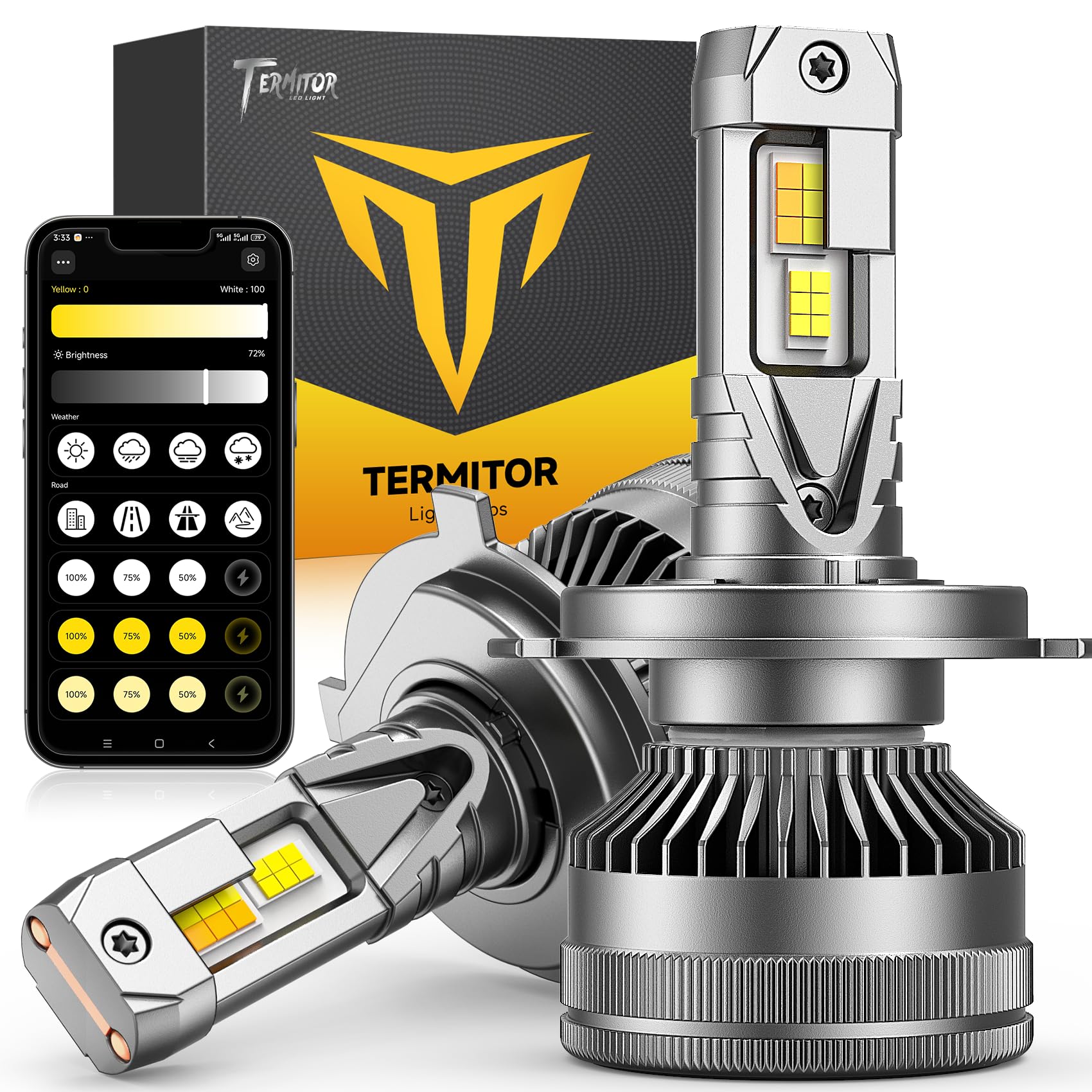 Termitor smart H4 bulb pack-2 ready for fog light upgrade.