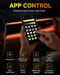 Termitor Smart H7 color temperature range enables warm to cool driving ambience.