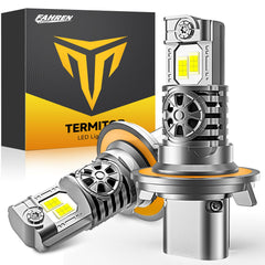 Termitor 9008/H13 bulbs with 24 chips for brighter night visibility.