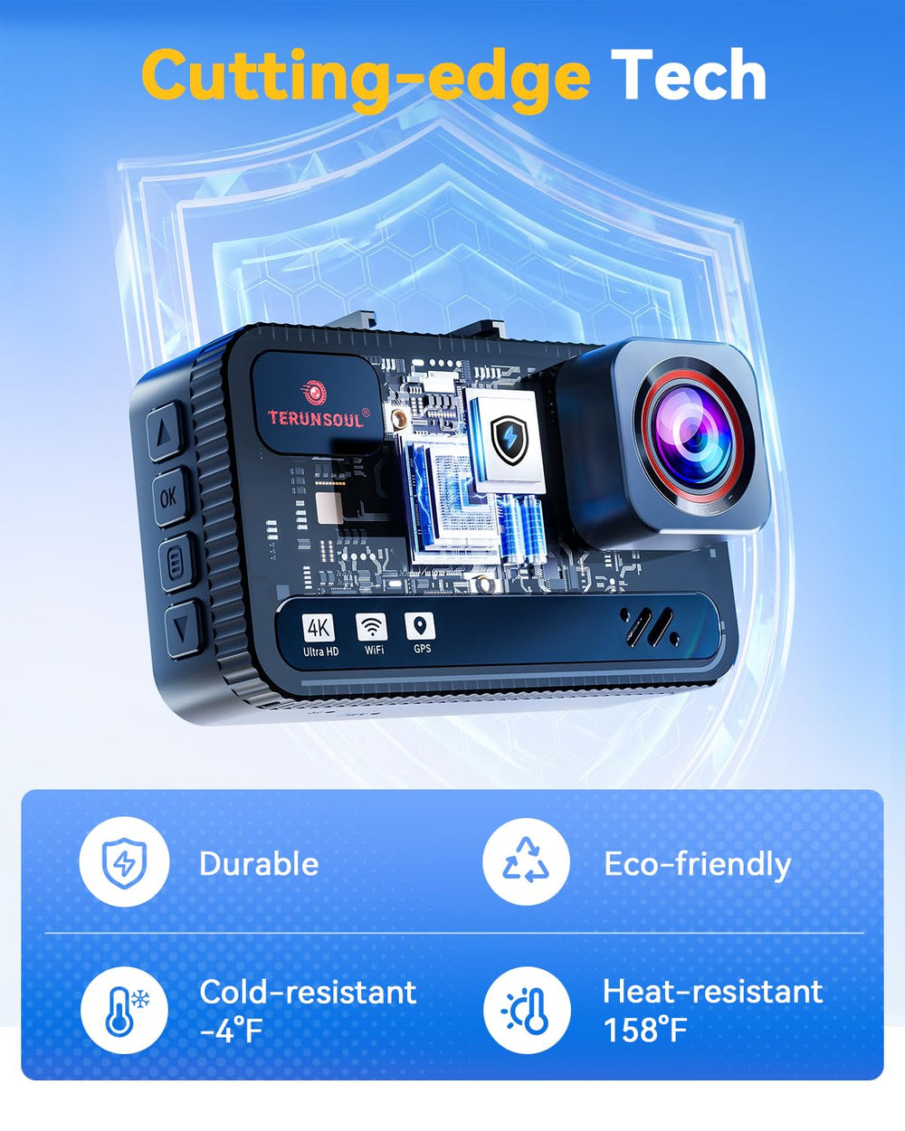 TERUNSOUL free 128GB memory card included for immediate recording