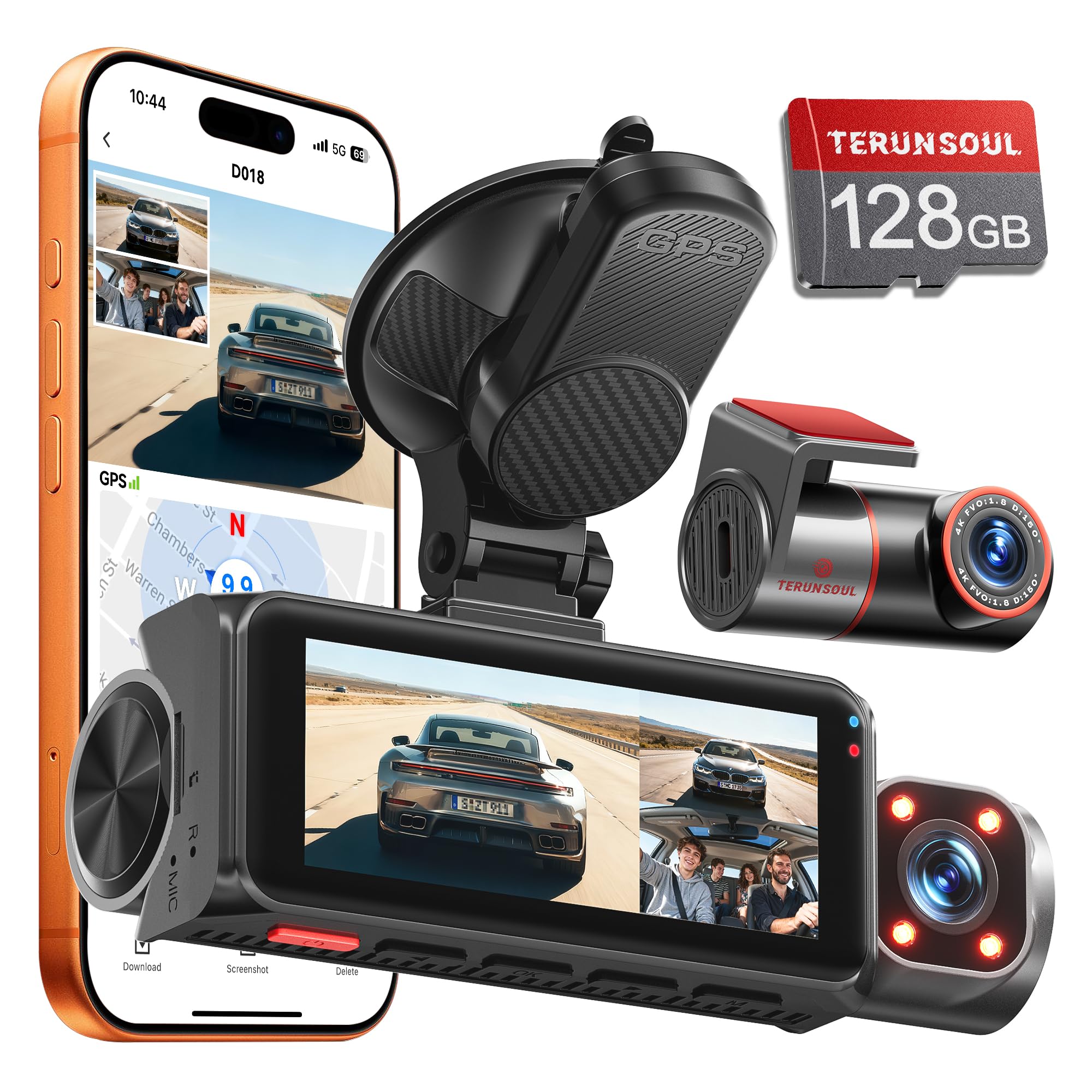 TERUNSOUL front camera showing sharp 4K road detail benefit