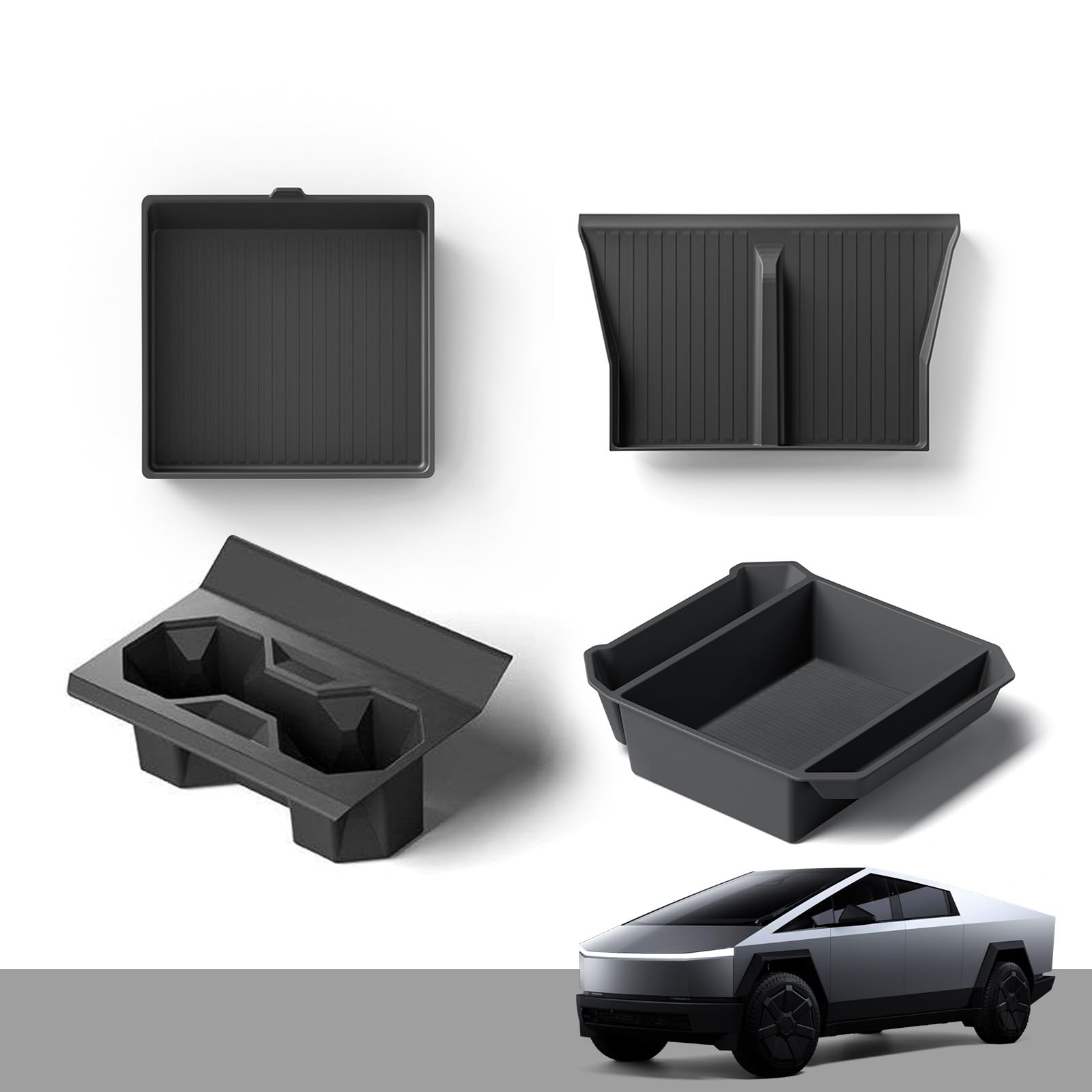 TESCYBERMODS center console organizer fits Cybertruck for quick access to small items