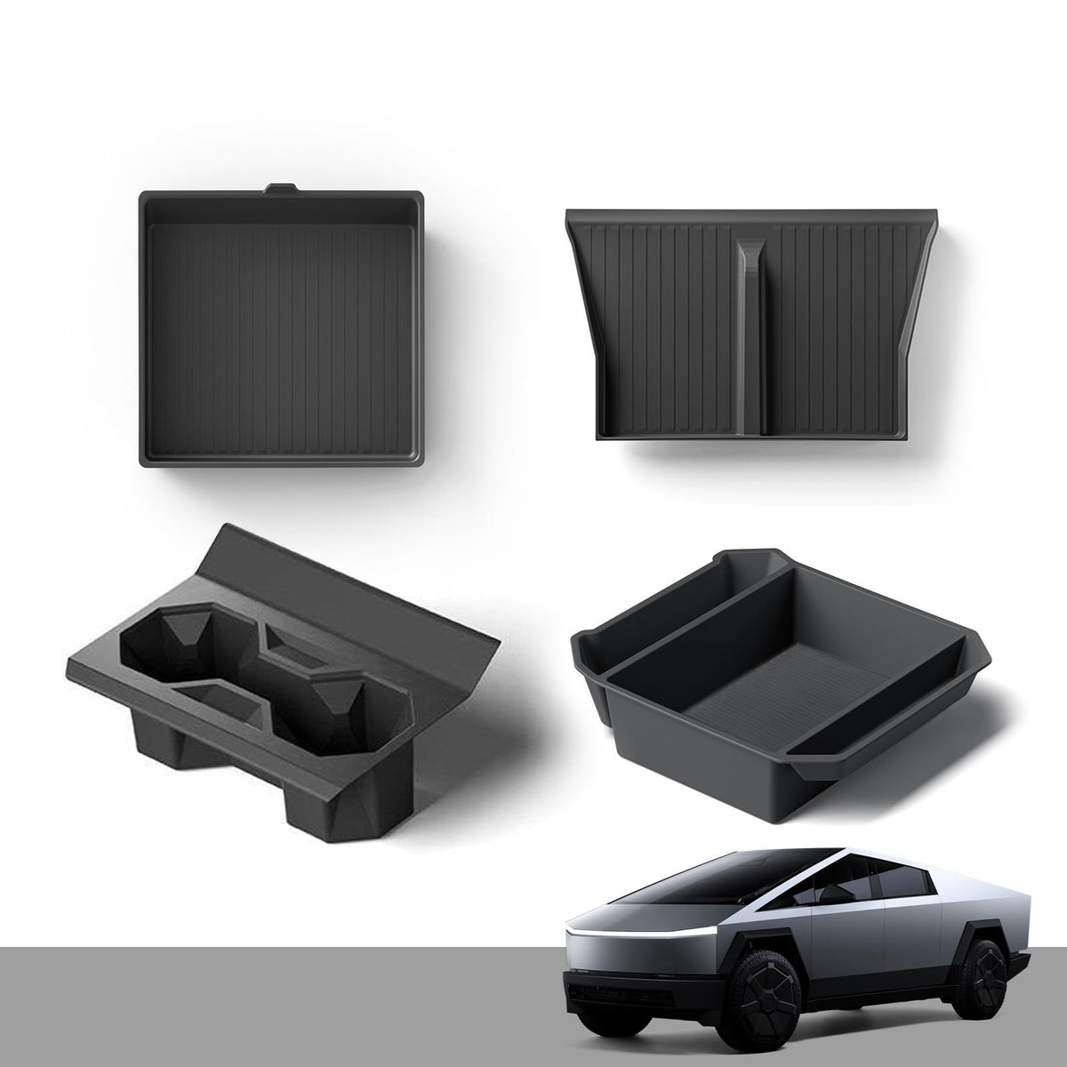TESCYBERMODS center console organizer fits Cybertruck for quick access to small items