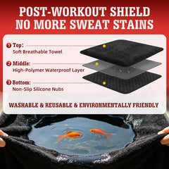 TESFEEL full coverage front bucket seat protects against sweat and dirt.
