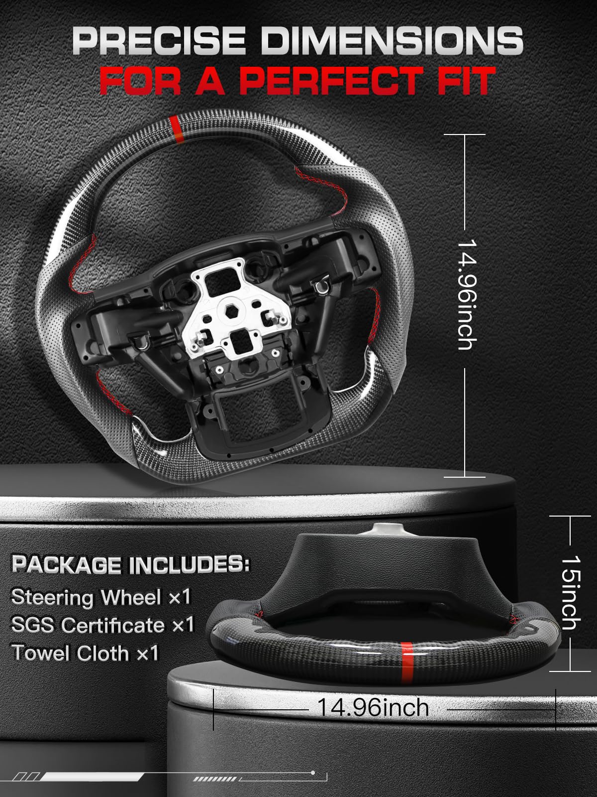 Ergonomic TESFEEL wheel design reducing wrist fatigue on long drives