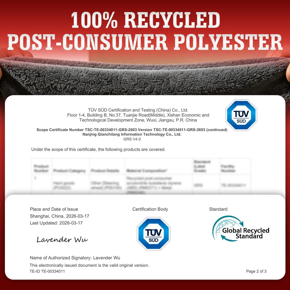 TESFEEL eco-friendly seat protector uses recycled materials for everyday protection.