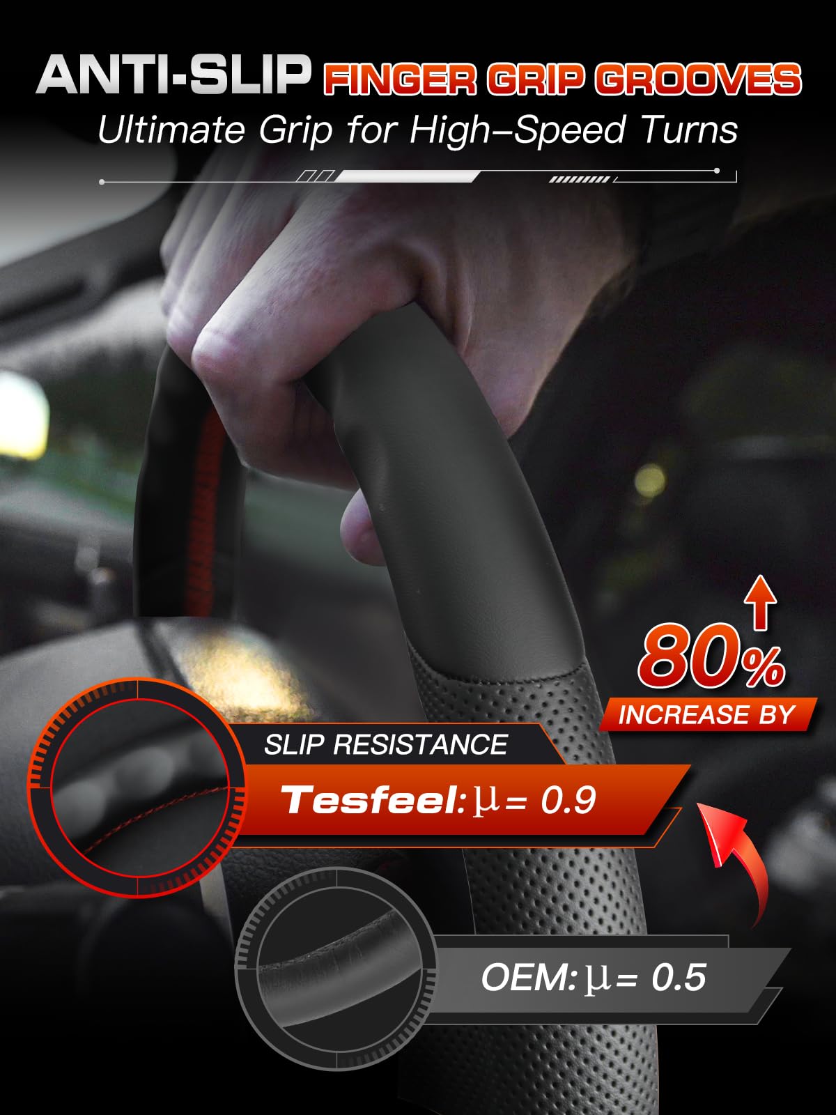 TESFEEL C5 leather wheel elevates Corvette interior aesthetics
