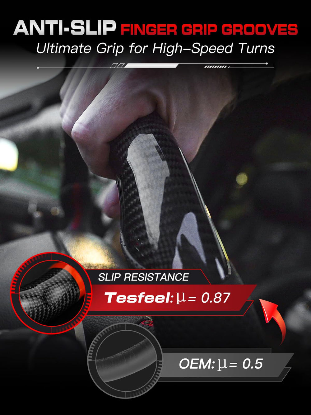 Sun-resistant gloss finish on TESFEEL carbon fiber wheel