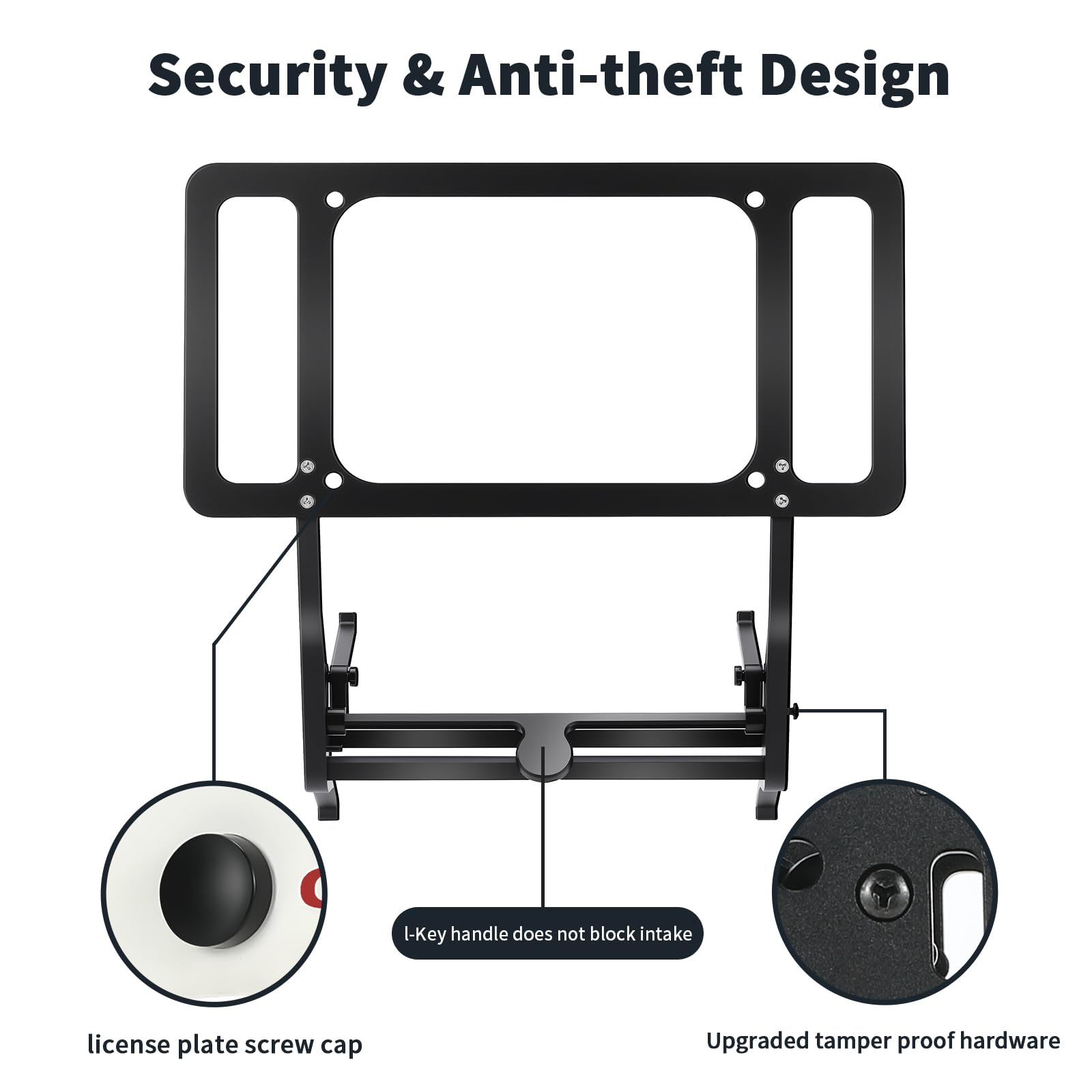 TesFram anti-theft screw adds tamper-proof protection for your plate.