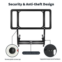 TesFram anti-theft screw adds tamper-proof protection for your plate.